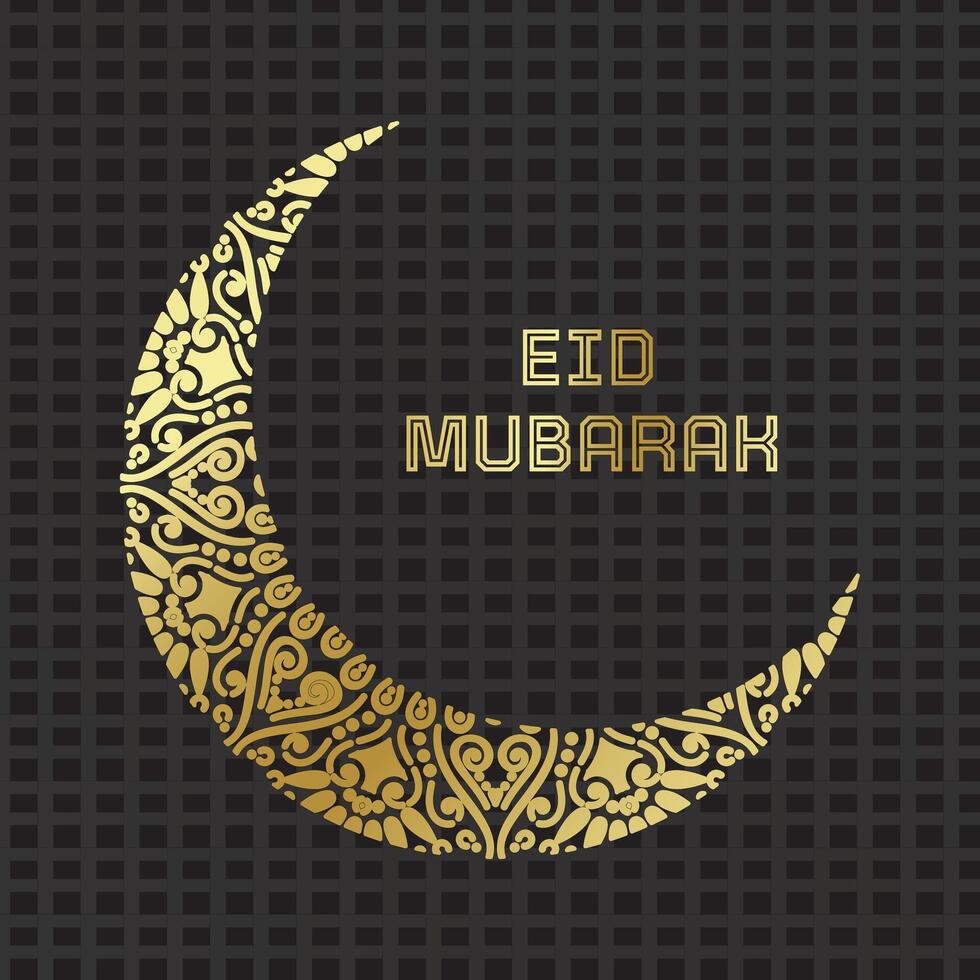 moderno diseño eid Mubarak antecedentes con islámico decoración vector