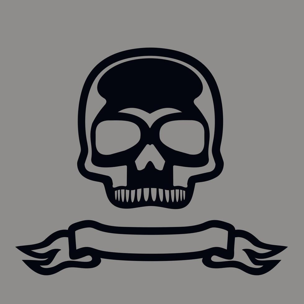 Gothic sign with skull vector