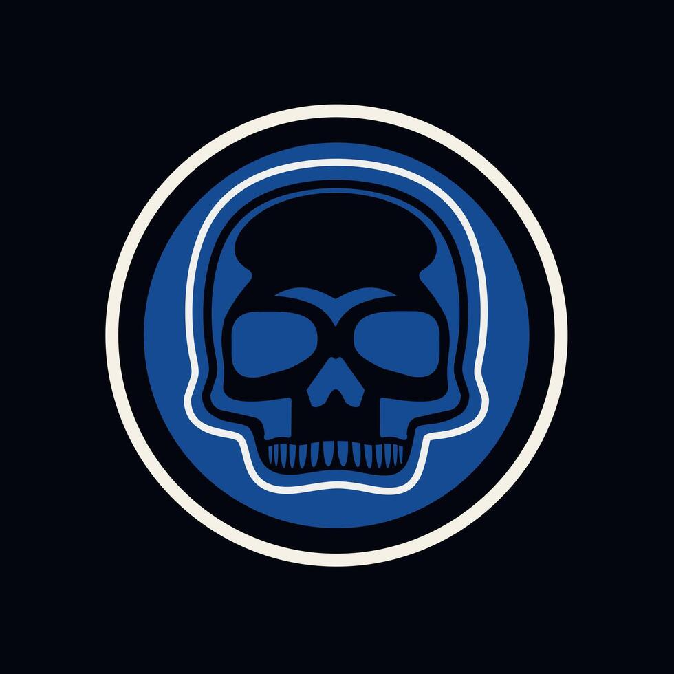 Gothic sign with skull vector