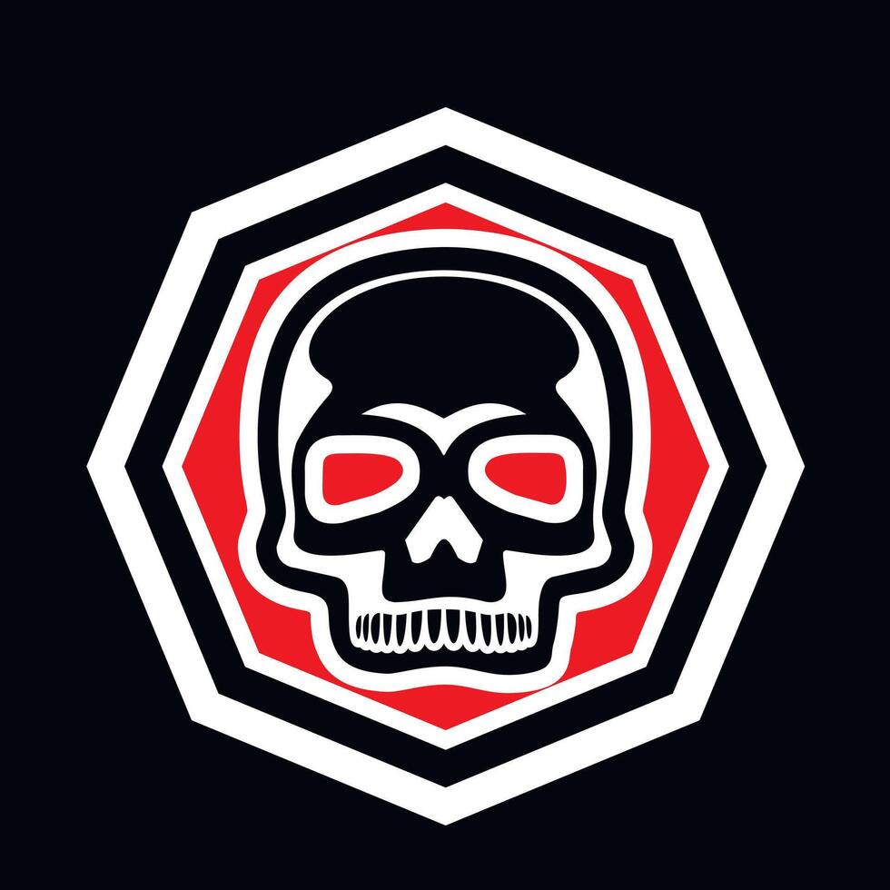 Gothic sign with skull vector
