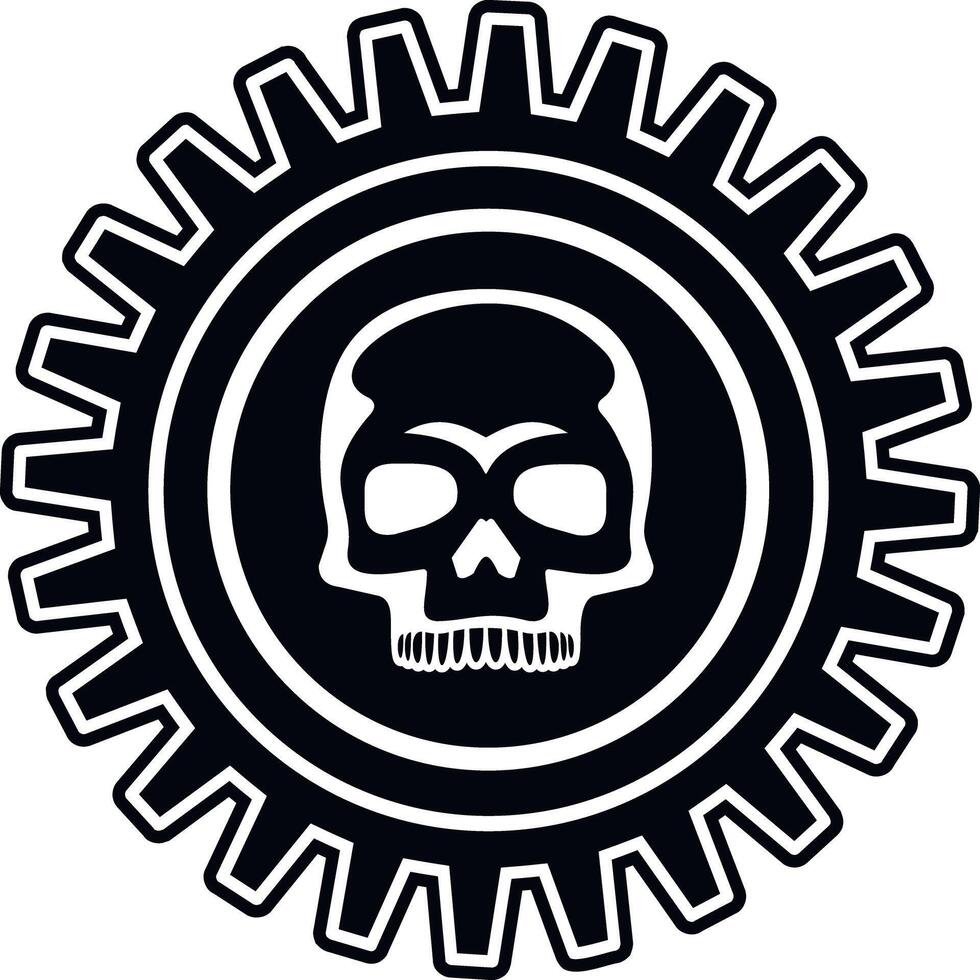 Gothic sign with skull vector