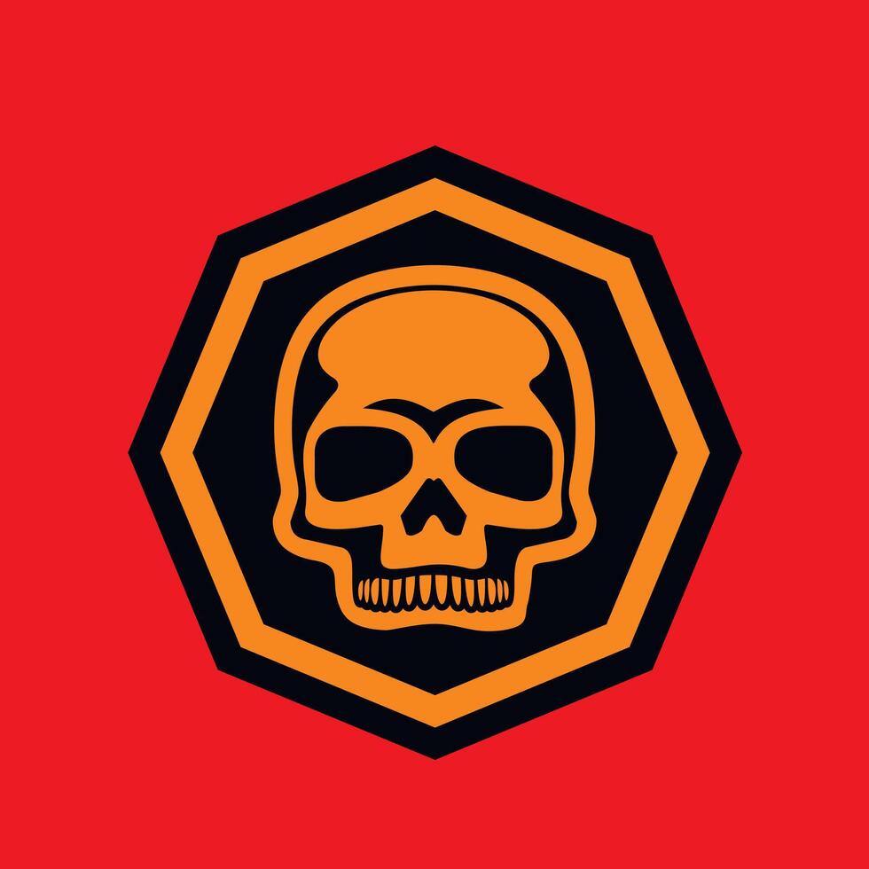 Gothic sign with skull vector