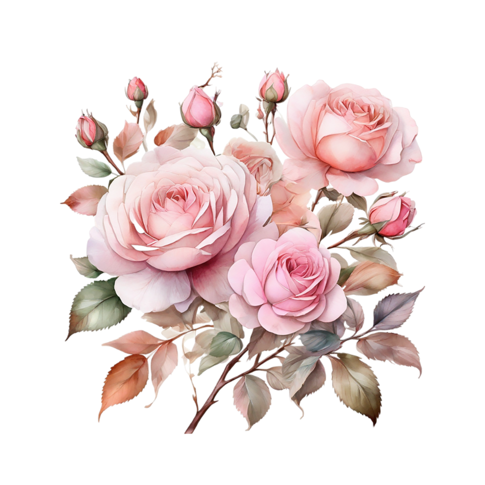 AI generated Watercolor Flower Bouquet png