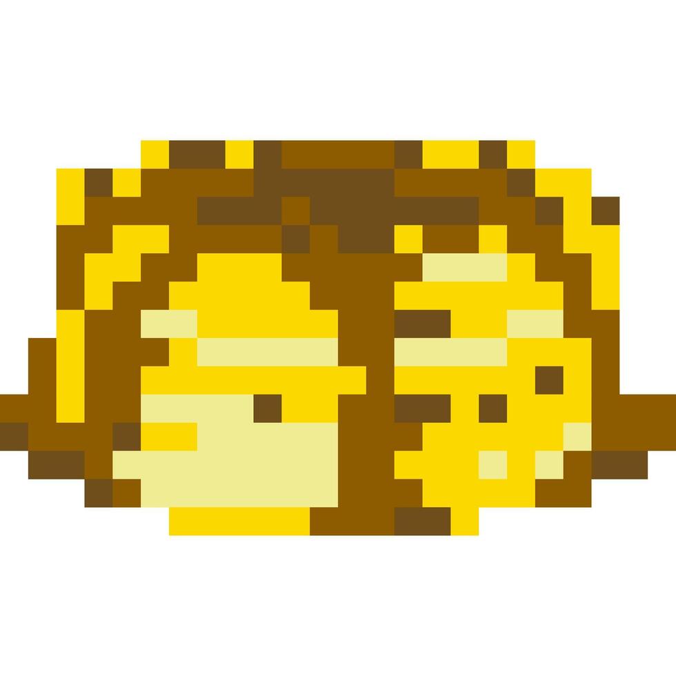 Pancake cartoon icon in pixel style vector