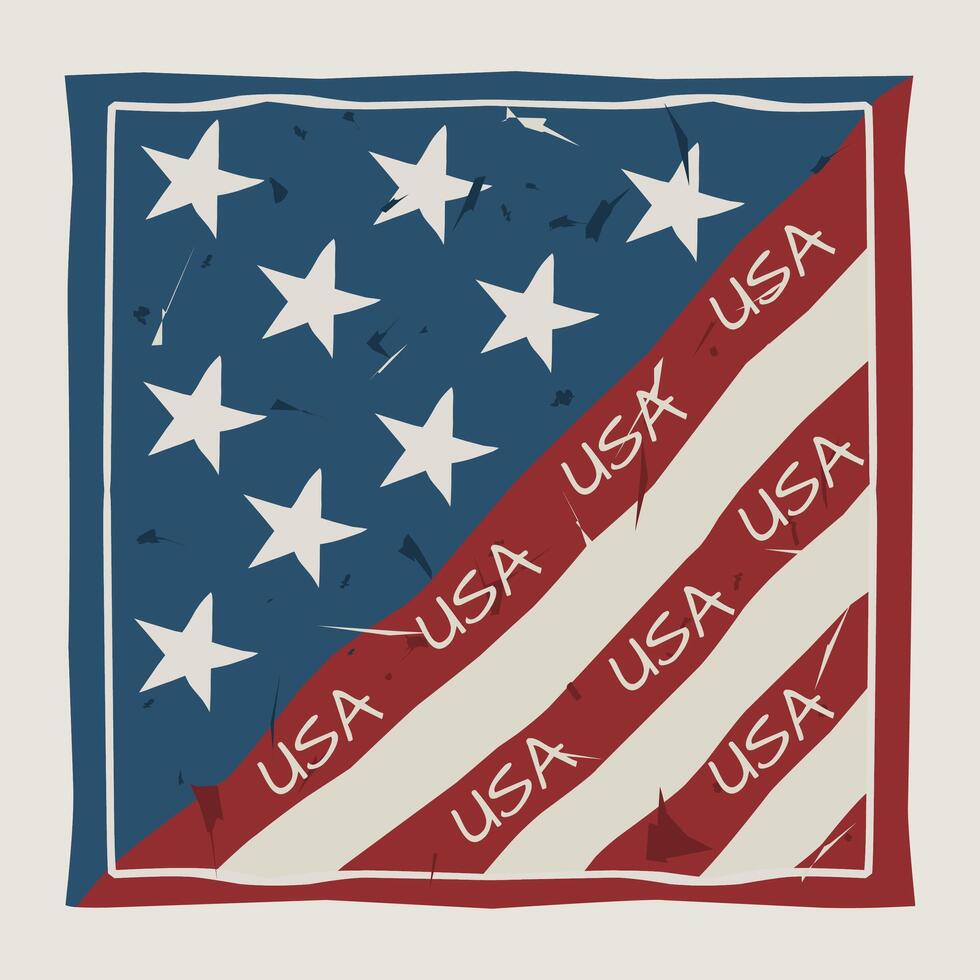 vector of american vintage bandana perfect for print, apparel, etc