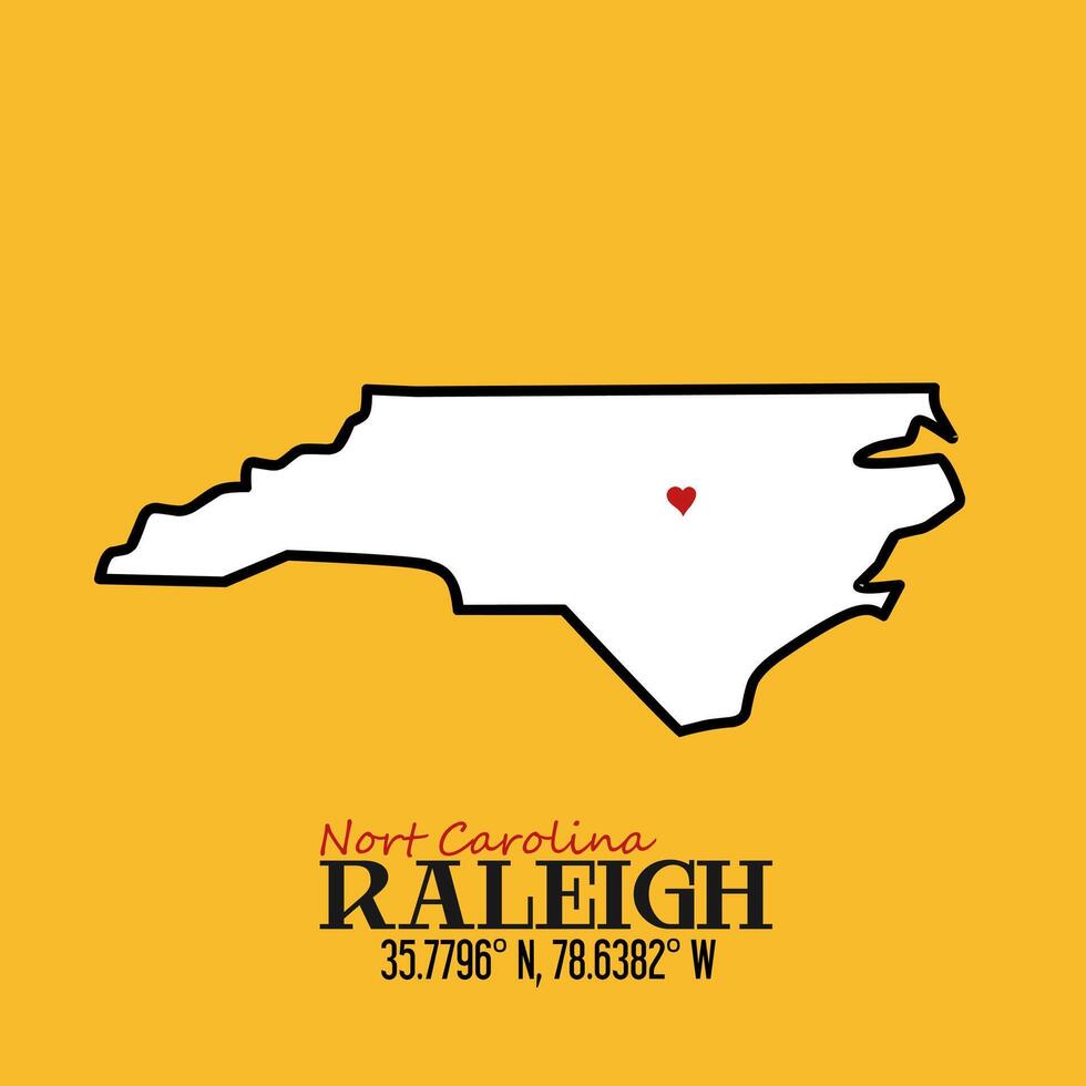 vector de raleigh ciudad, norte carolina, Perfecto para imprimir, vestir, etc