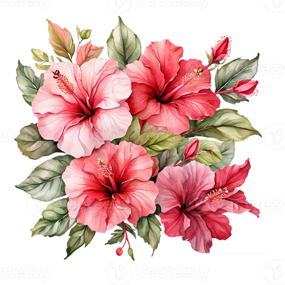 AI generated Watercolor Flower Bouquet png