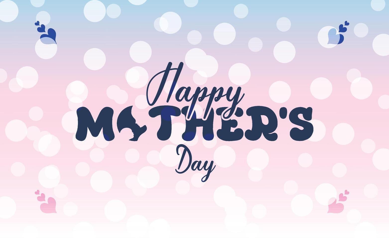 happy mother's day mom and child vector greeting design