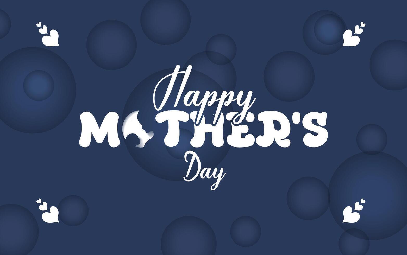 happy mother's day mom and child vector greeting design