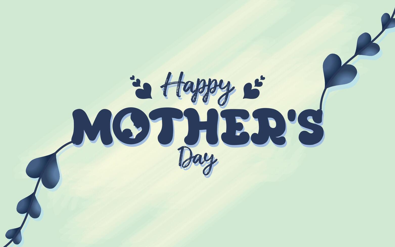 happy mother's day mom and child vector greeting design
