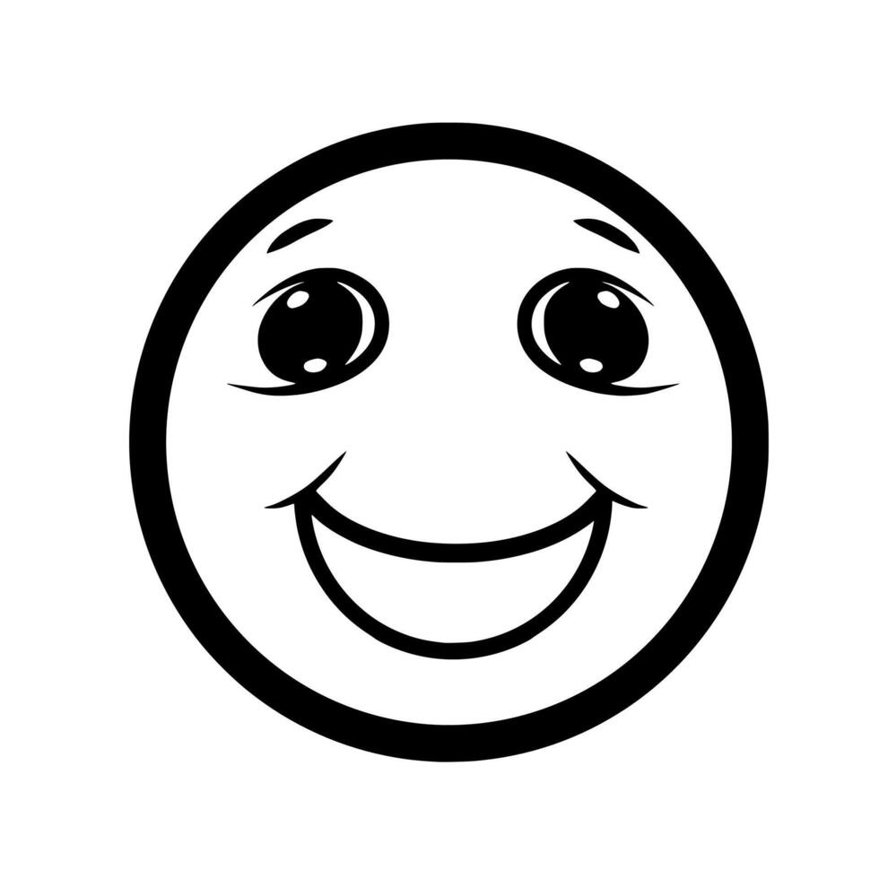 Emoticon emoji smile face graphic illustration vector