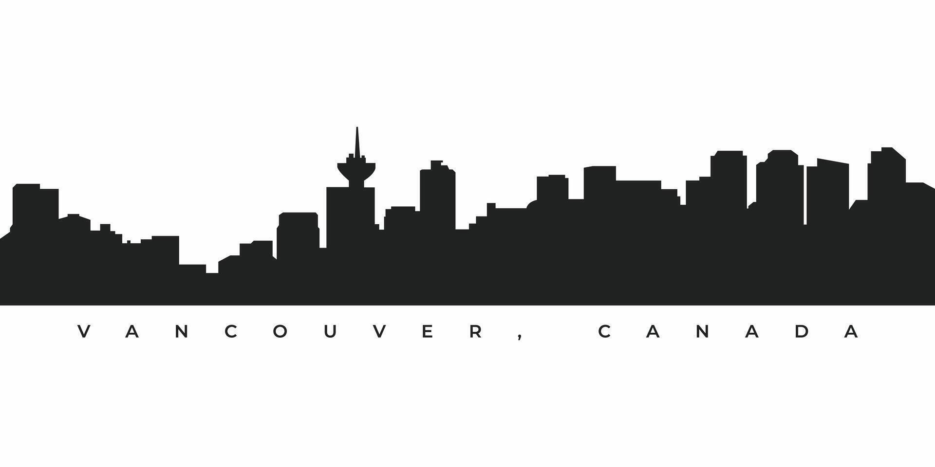 vancouver, canada skyline vector illustration