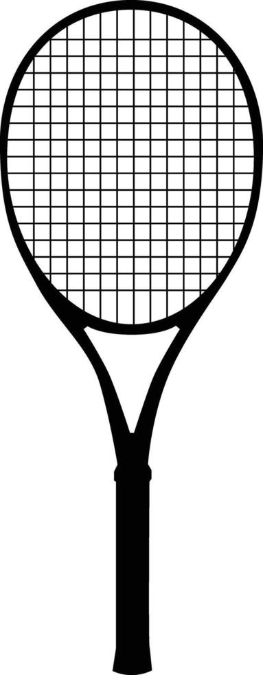 Silhouette of tennis racket illustration. Sport equipment vector