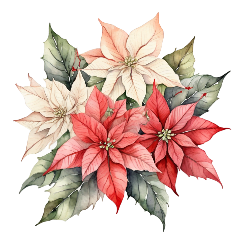 AI generated Watercolor flower Bouquet png