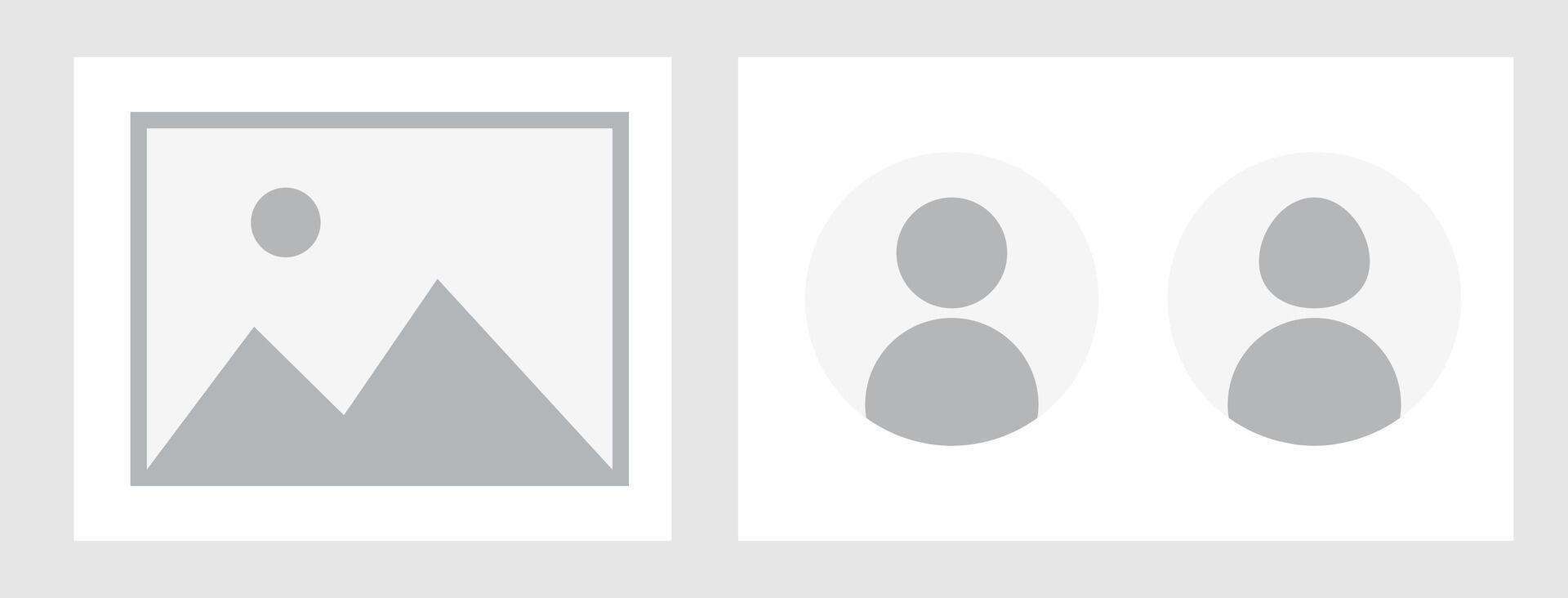 placeholder image default set for the website vector