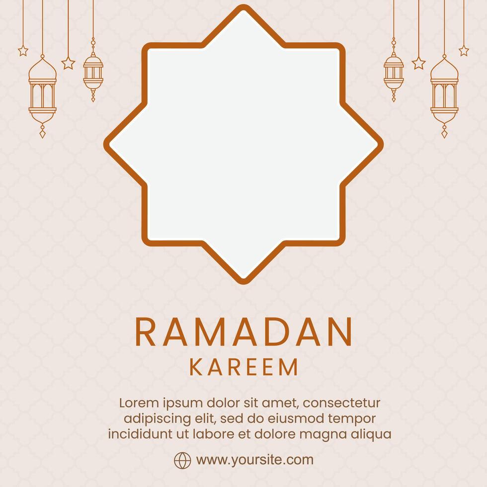Ramadan post template, social media post template, Ramadan kareem sales banner template, vector illustration.