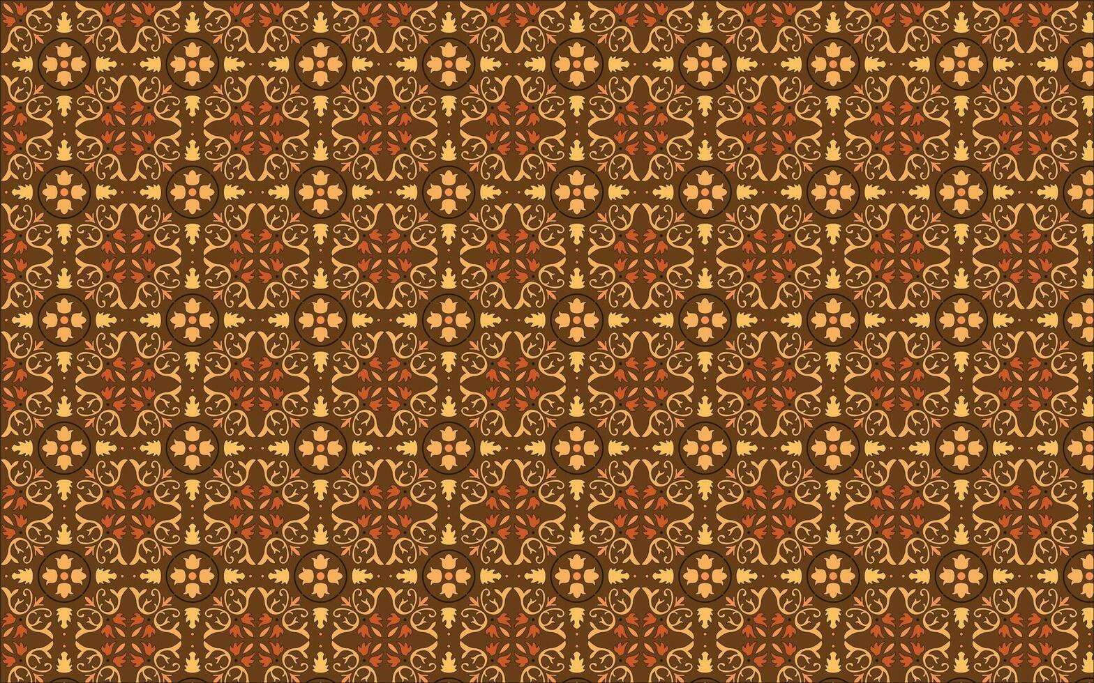 A patterned background with a lot of detail. The pattern is brown and gold. The background is a solid color vector