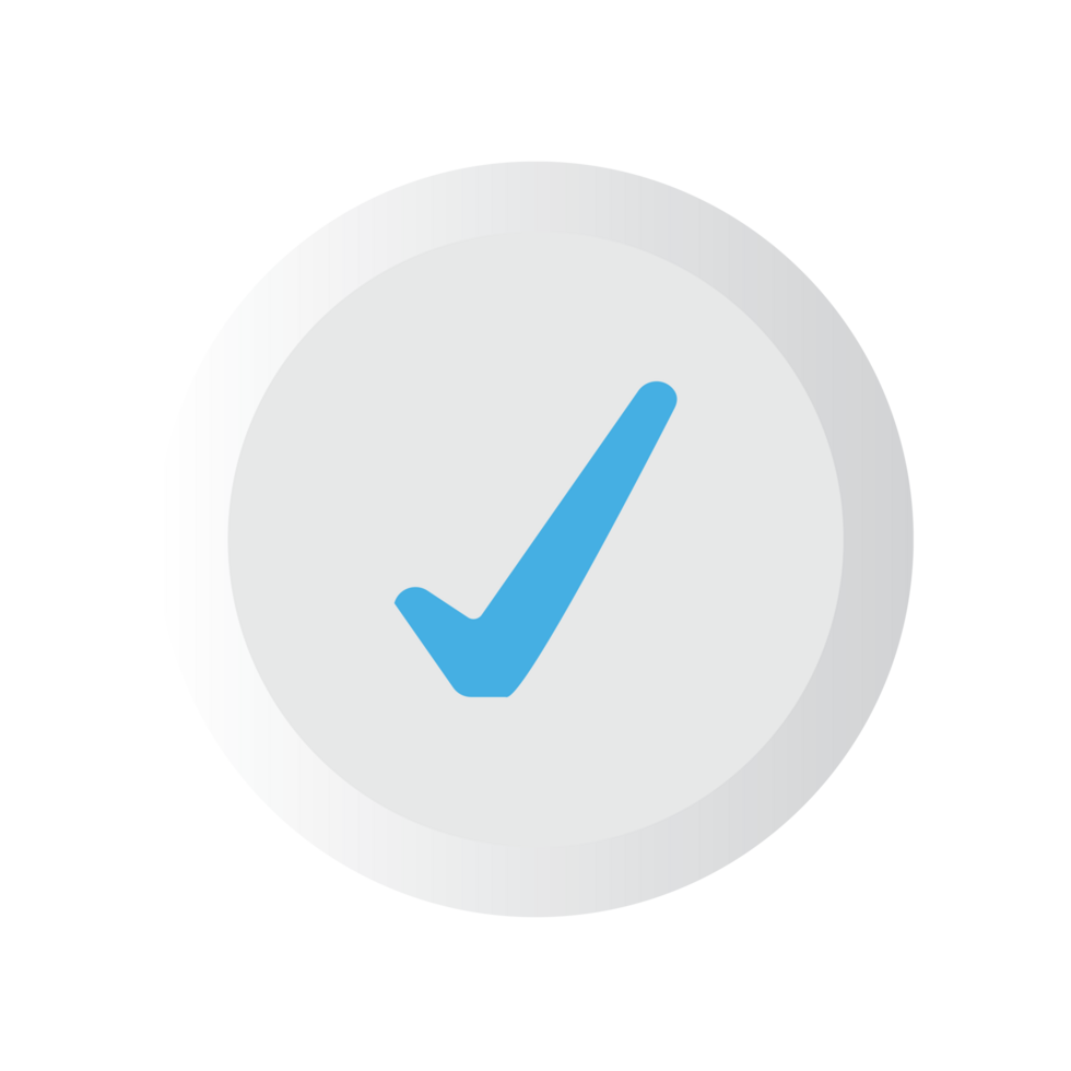 Green color check mark icon png