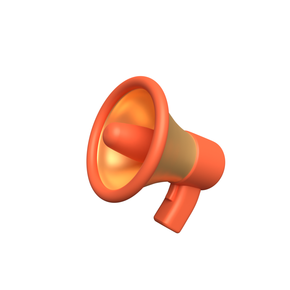 Megaphone 3D Illustration for Design Concept png