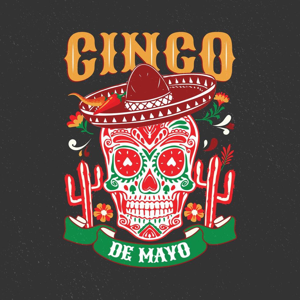 Happy Cinco De Mayo T Shirt Design Vectors