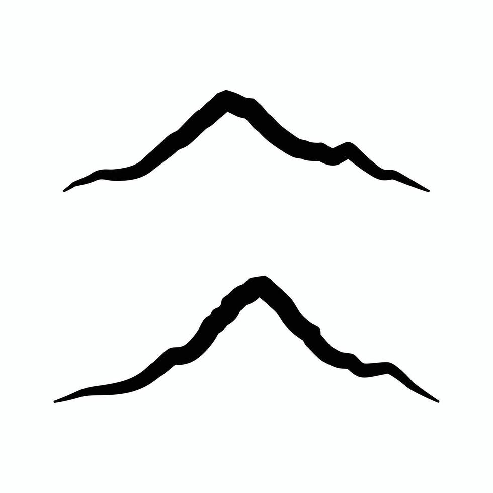 Mountains Hills silhouette clipart illustration icon symbol vector design