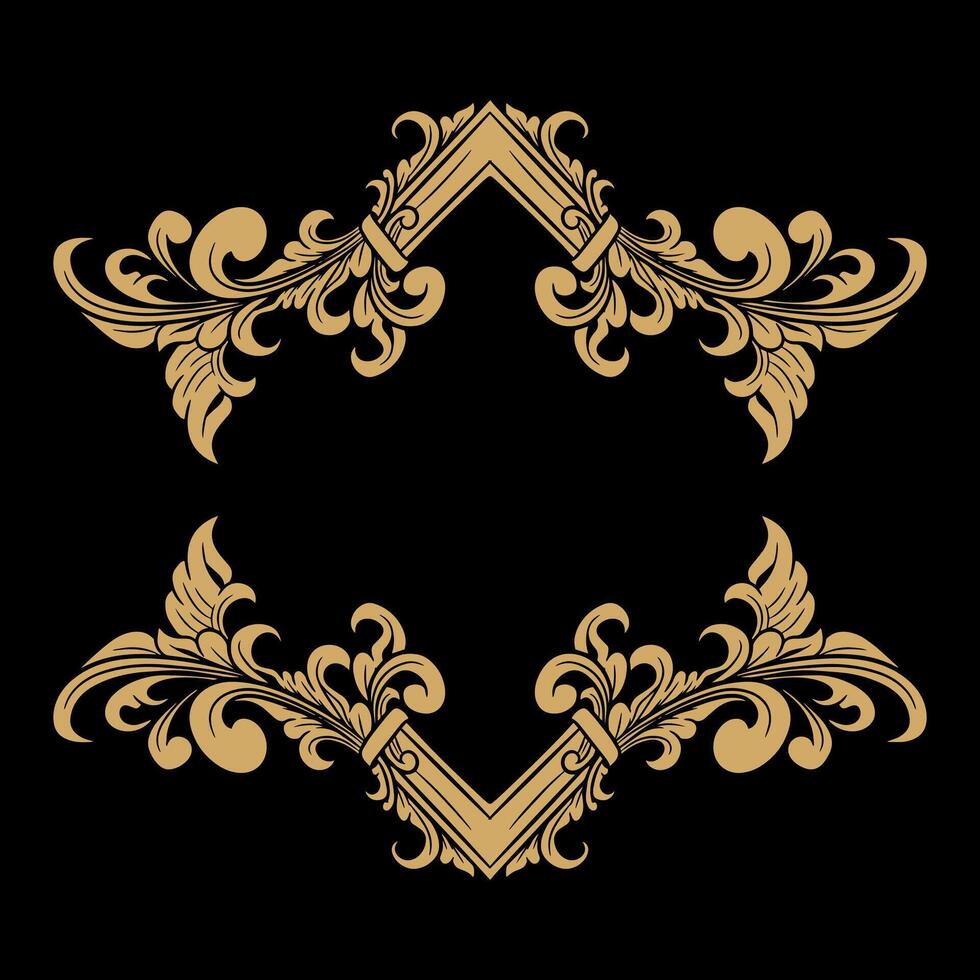 Vector frame ornament vintage classic element decoration