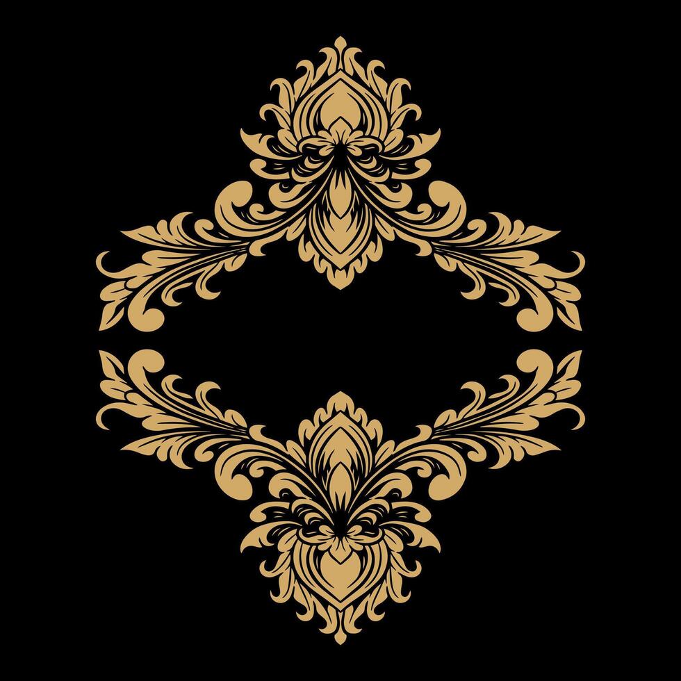 Vector frame ornament vintage classic element decoration