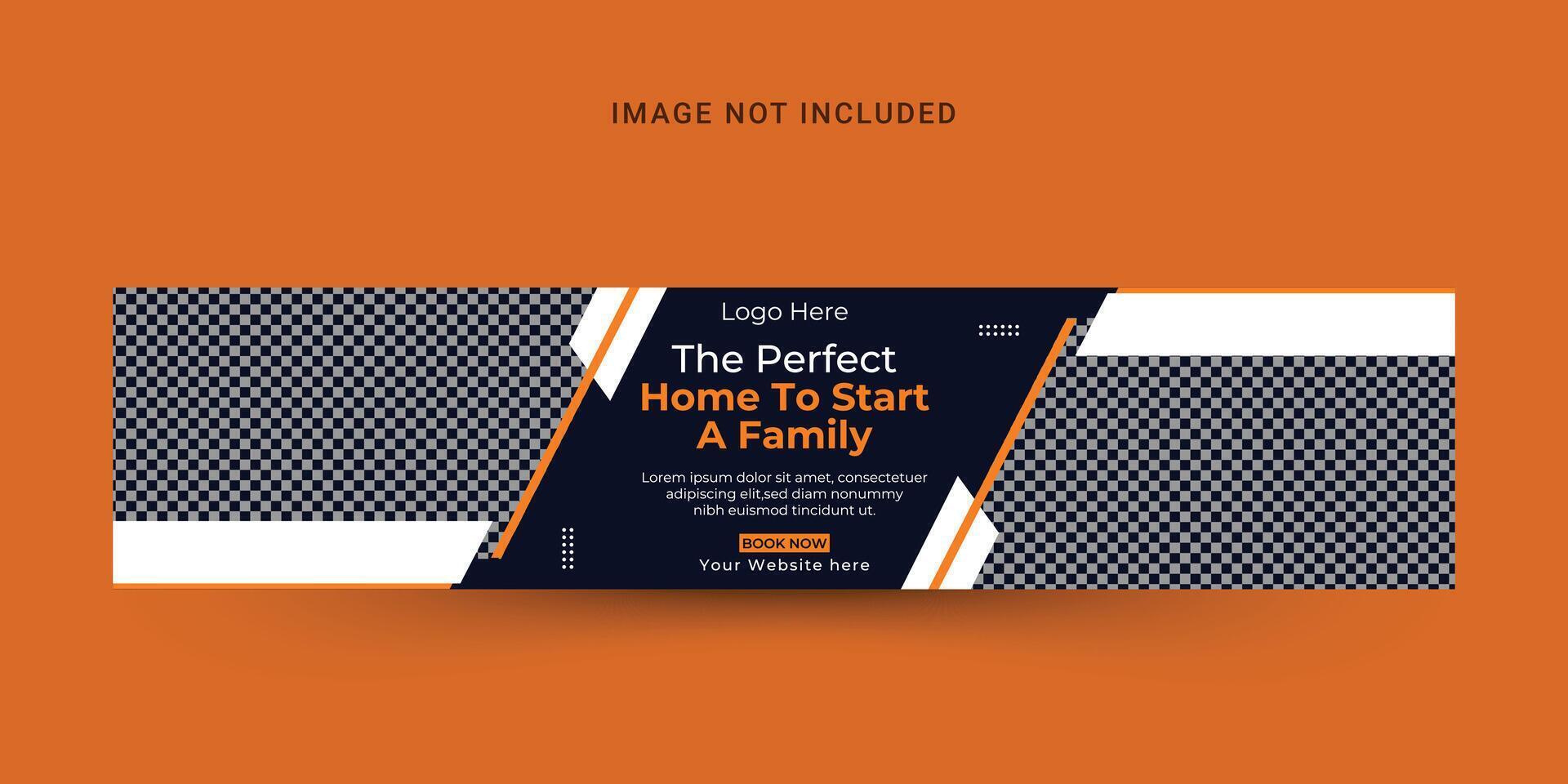 Real estate Social media banner template vector
