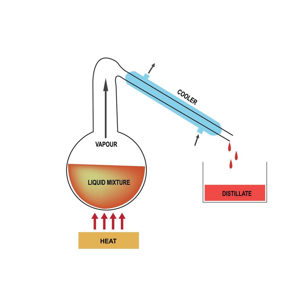 distillation process vector