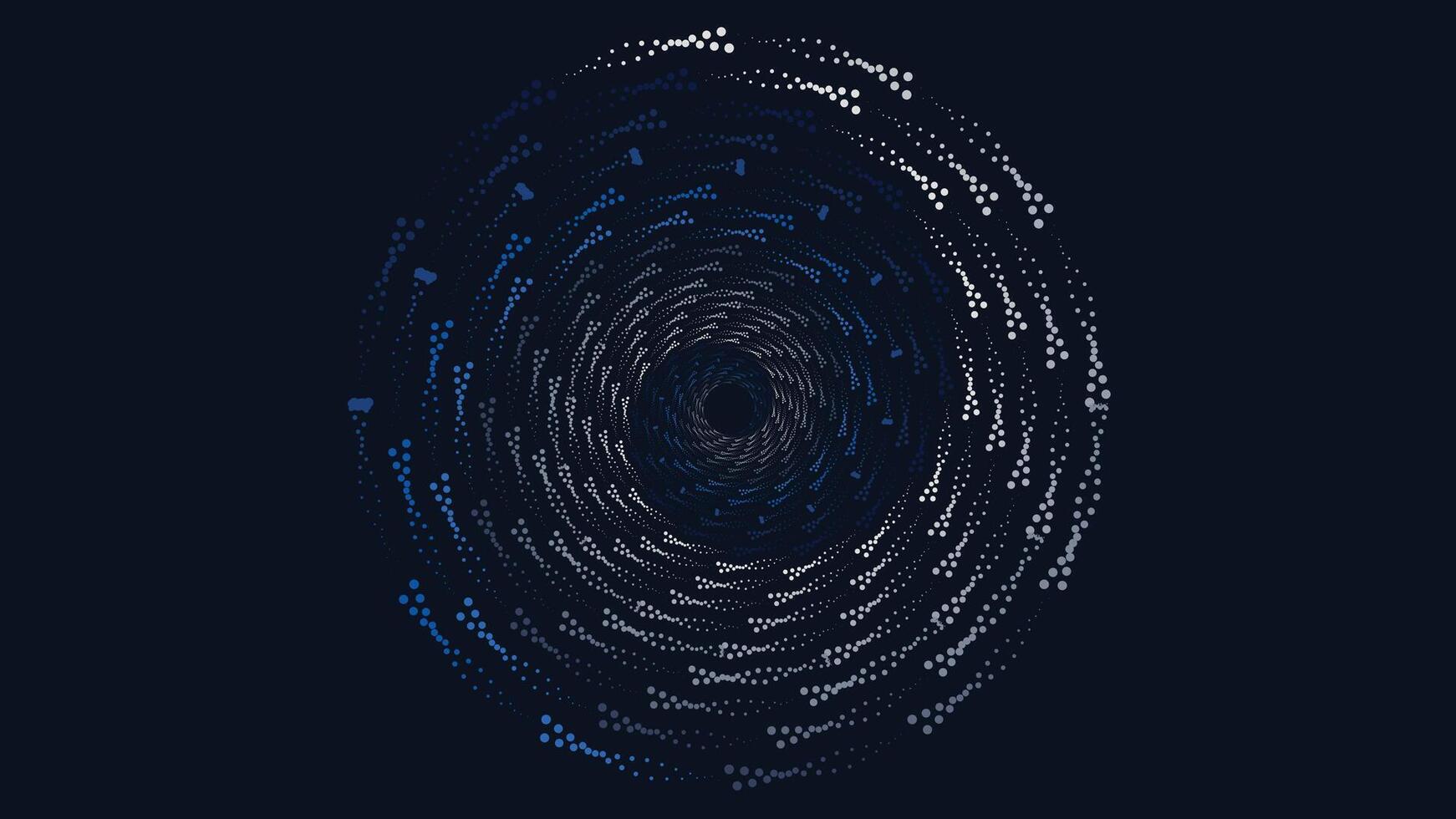 Abstarct spiral round vortex style creative data center background in dark blue color. This minimalist background can be used as a banner or wallpaper.It also can be presented as urgency. vector