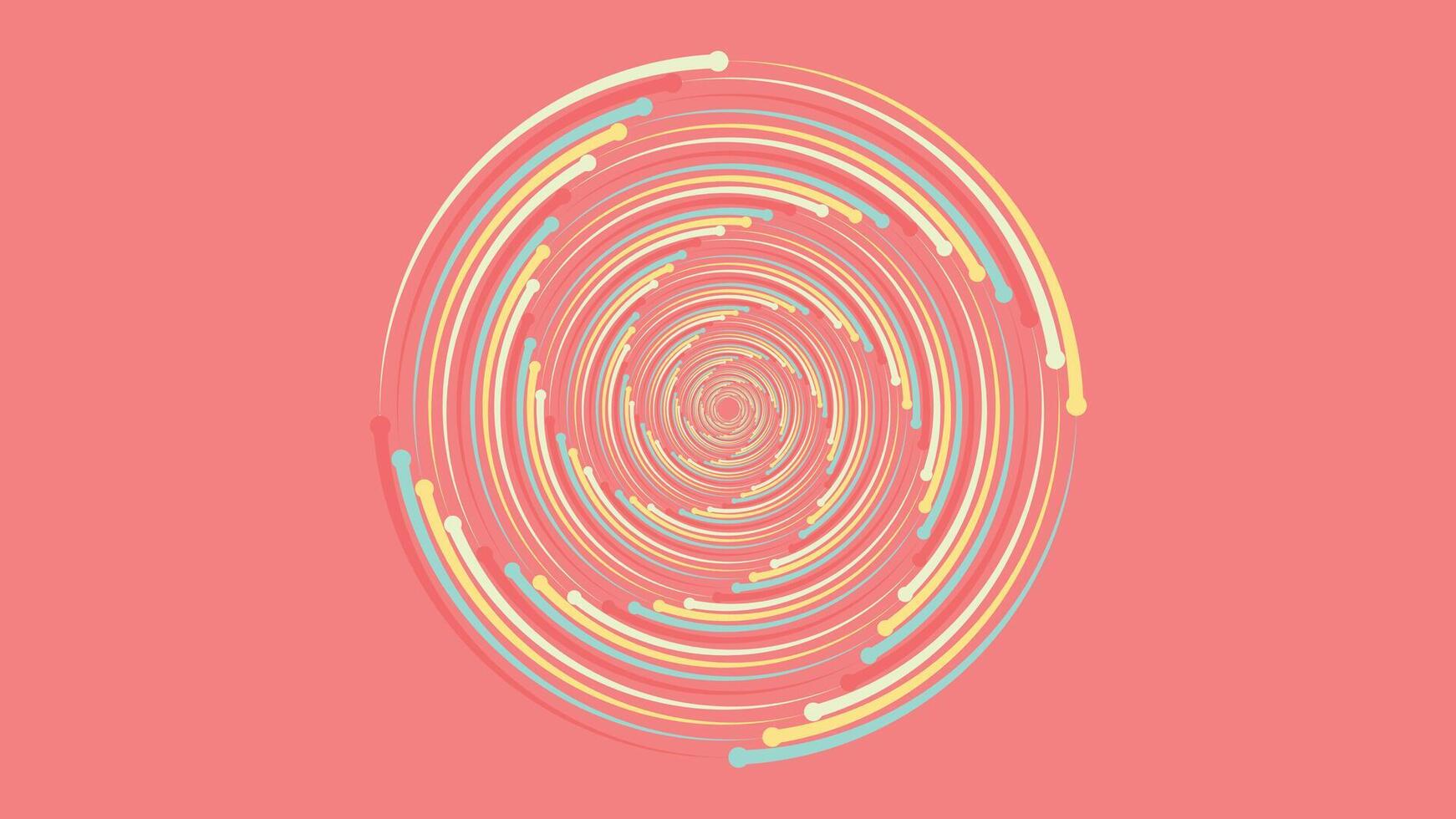 Abstract spiral dotted vortex style urgency background. vector