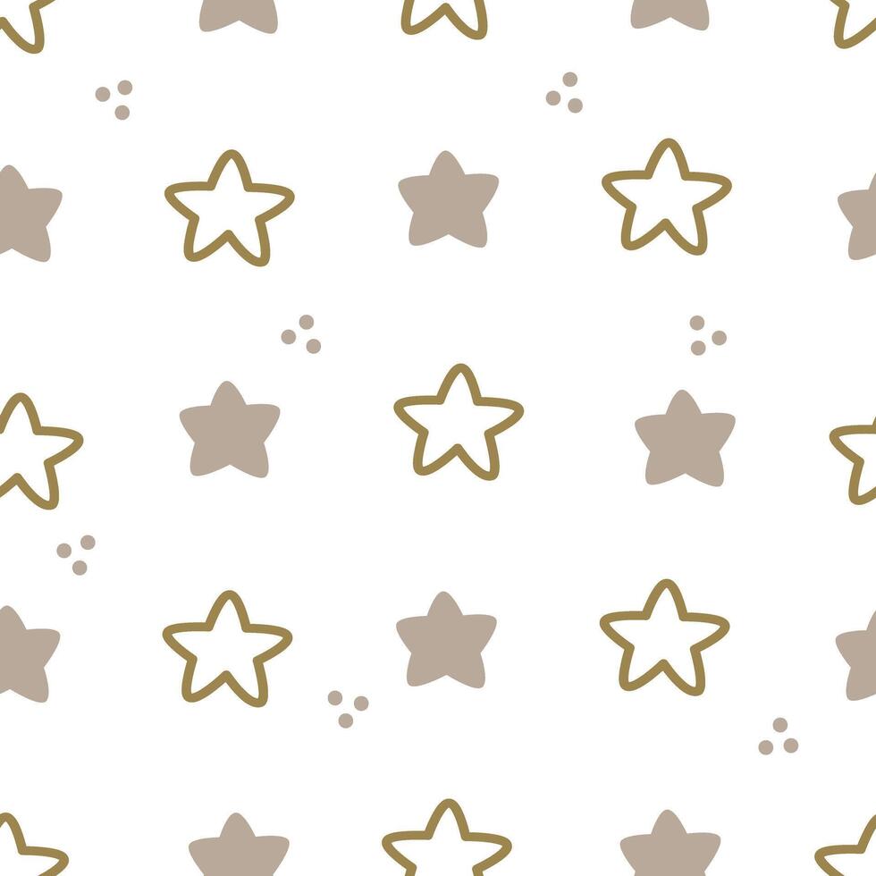 seamless pattern with cartoon stars. Colorful vector flat style for kids. Space. hand drawing. baby design for fabric, print, wrapper, textile