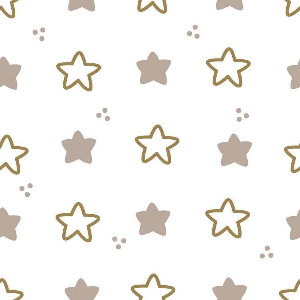 sin costura modelo con dibujos animados estrellas. vistoso vector plano estilo para niños. espacio. mano dibujo. bebé diseño para tela, imprimir, envoltura, textil