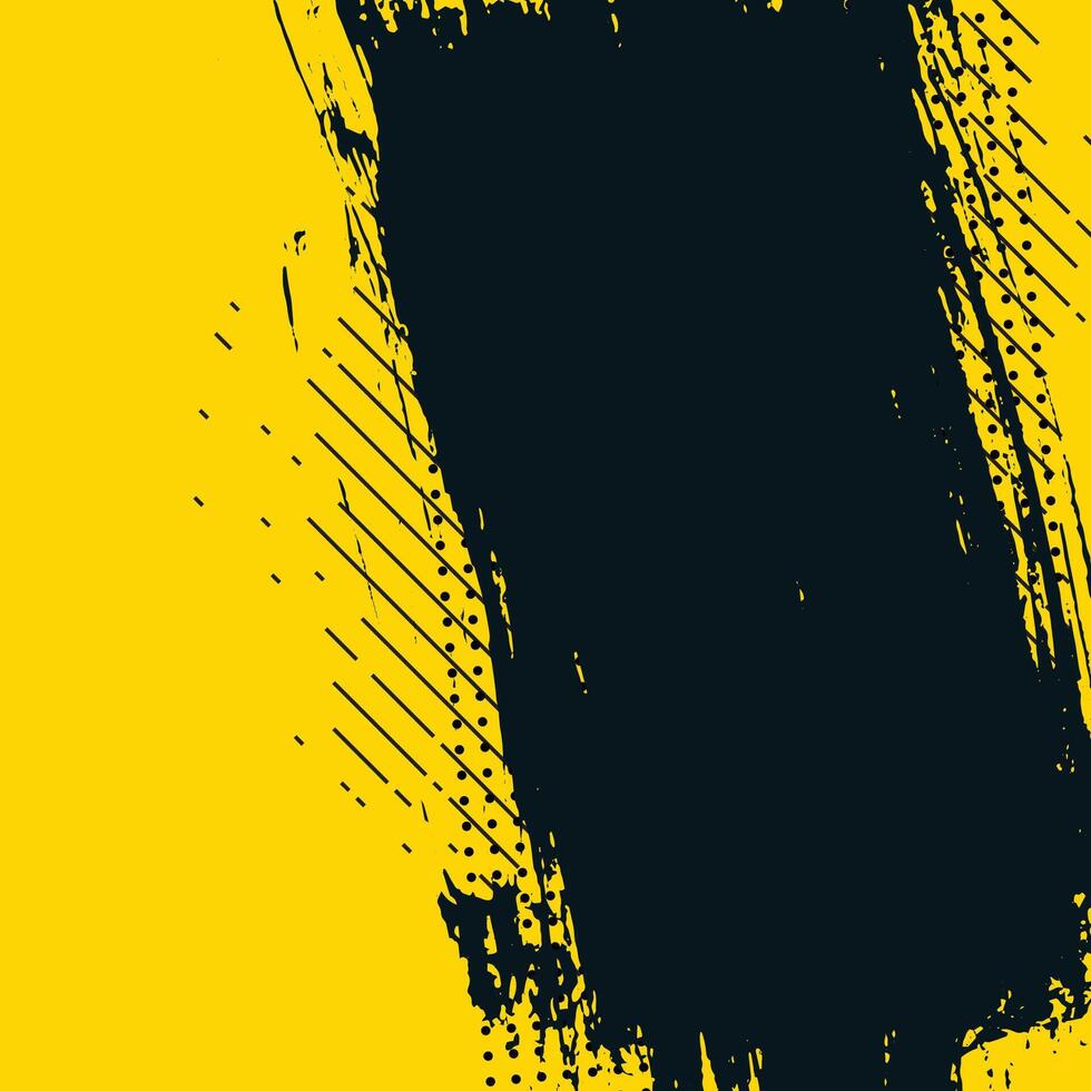 amarillo y negro resumen grunge sucio textura antecedentes vector