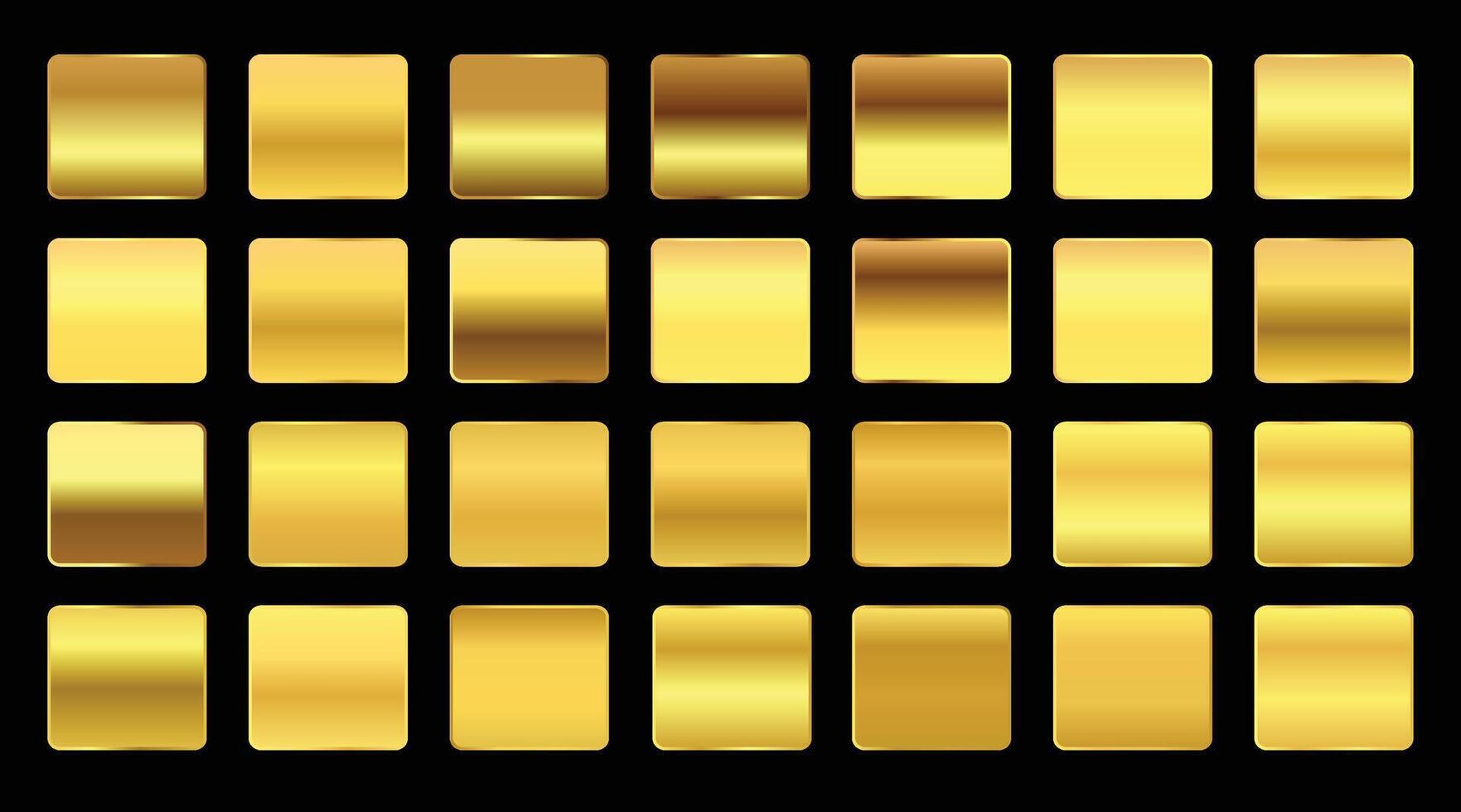 prima amarillo oro gradientes muestras grande conjunto vector