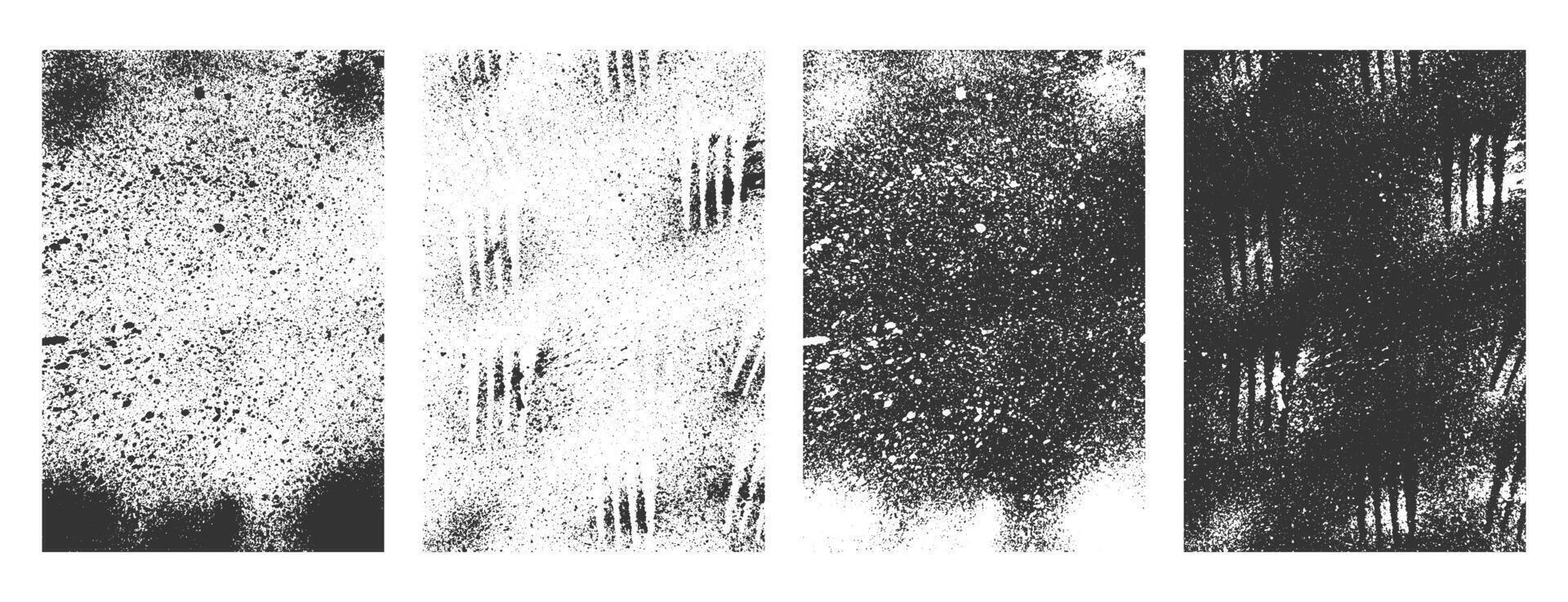 grunge textura afligido marcos colección en rectange forma vector
