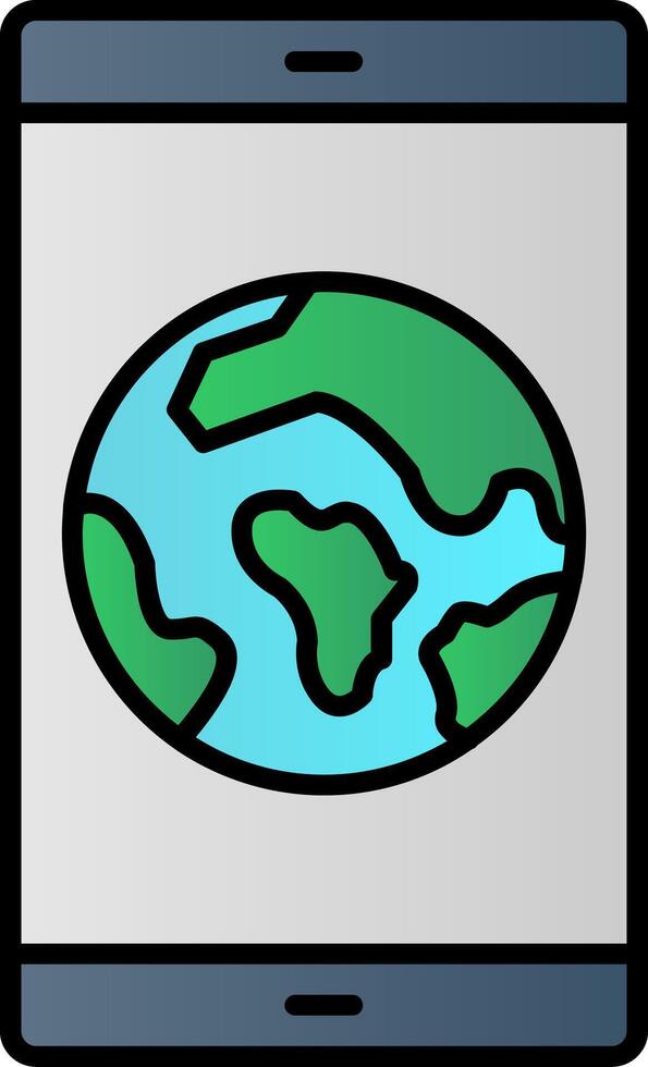 Smartphone Line Filled Gradient  Icon vector