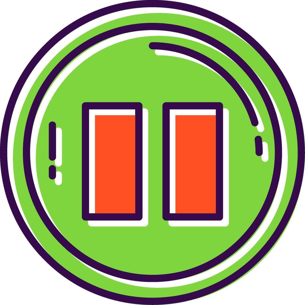Pause Filled  Icon vector