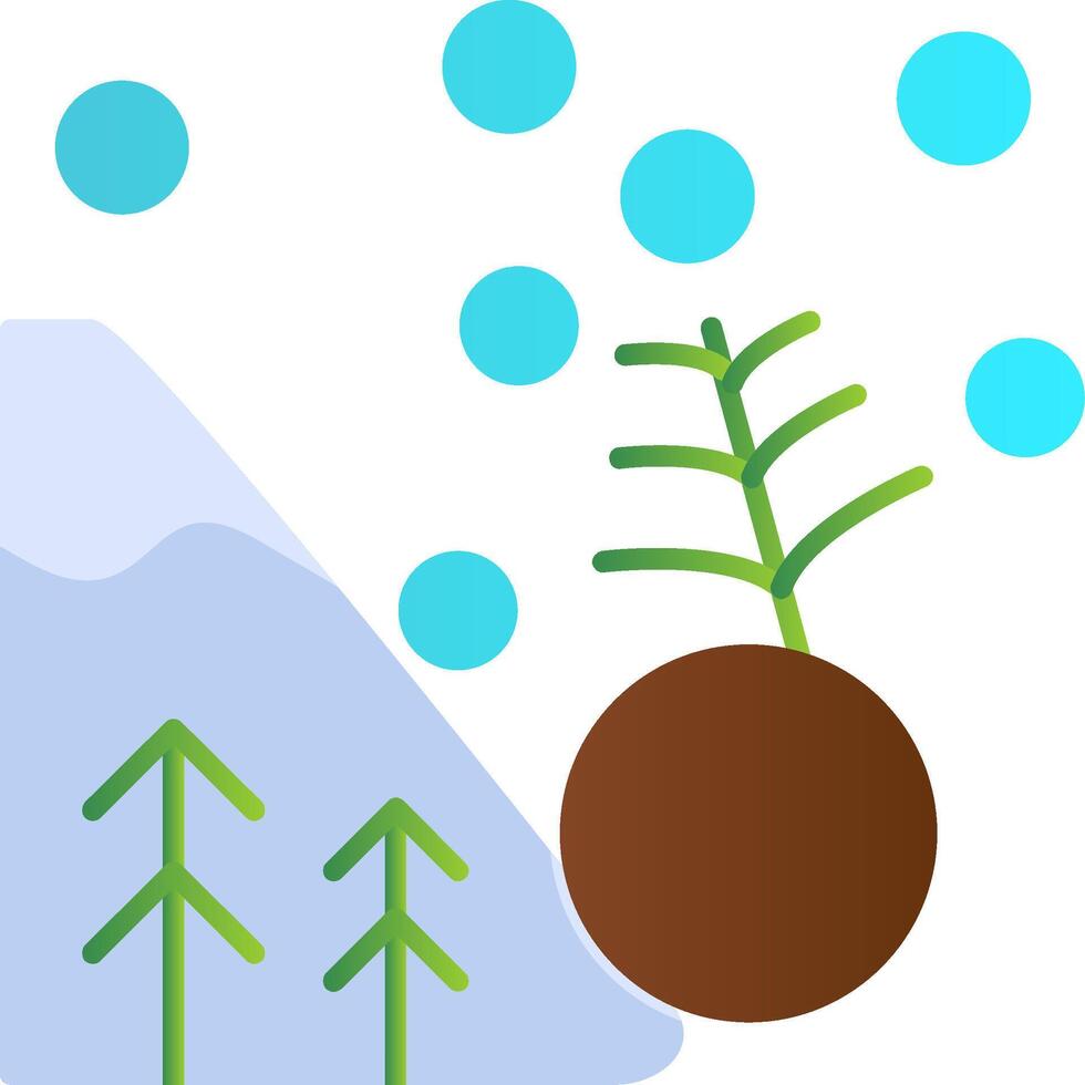 Avalanche Flat Gradient  Icon vector