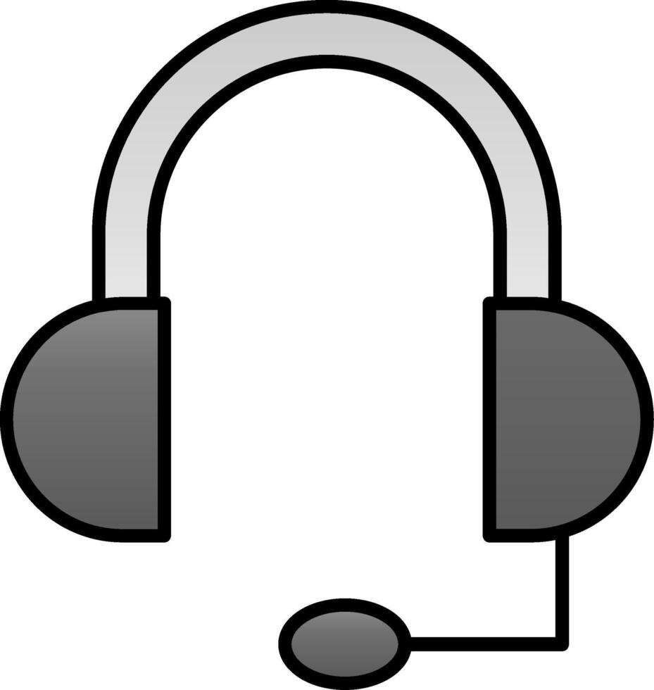 Headphone Line Filled Gradient  Icon vector