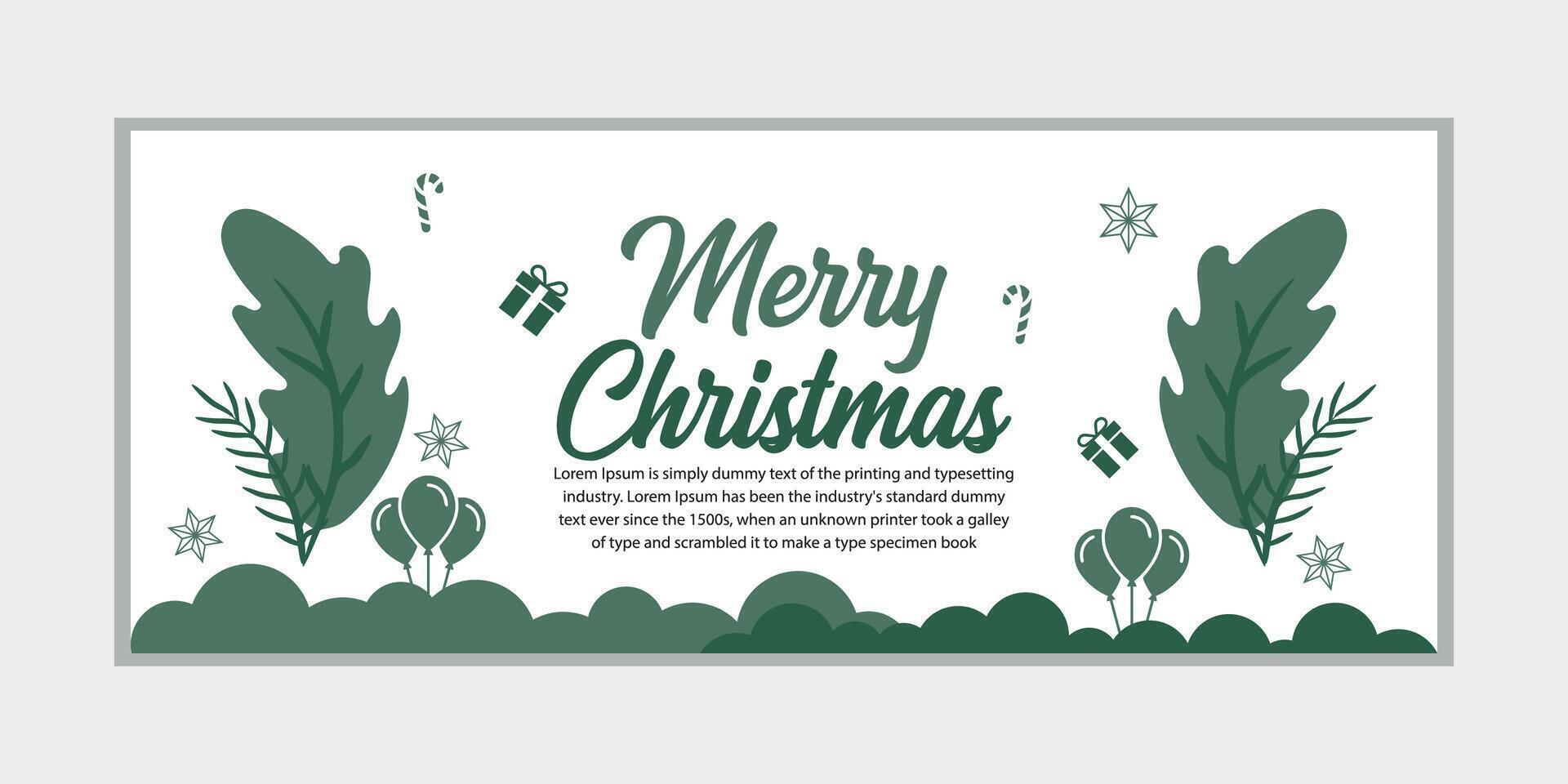 merry christmas banner set and happy new year banner, social media cover and web banner,Merry Christmas design for greeting card, vector