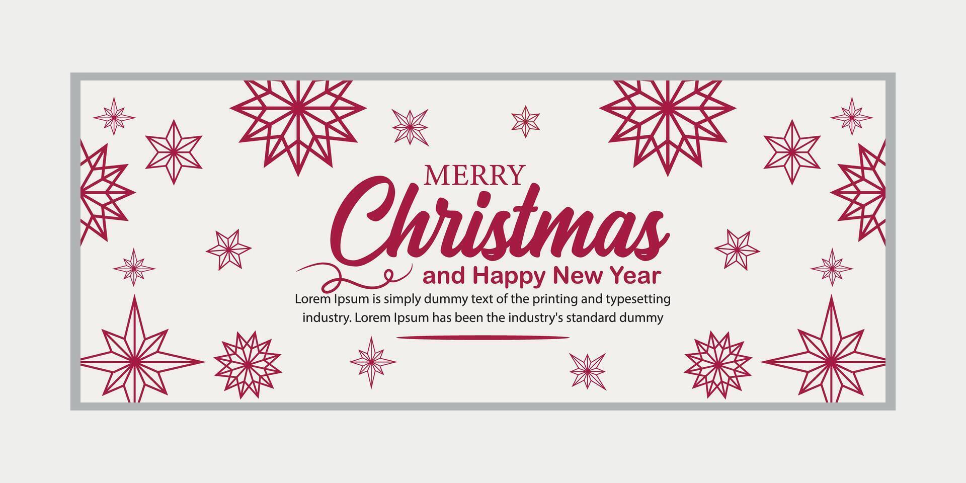 merry christmas banner set and happy new year banner, social media cover and web banner,Merry Christmas design for greeting card, vector