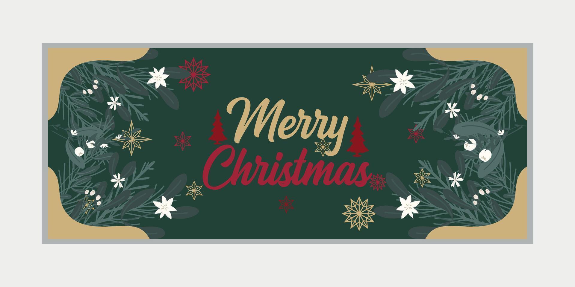 alegre Navidad bandera conjunto y contento nuevo año bandera, social medios de comunicación cubrir y web bandera, feliz Navidad diseño para saludo tarjeta, vector