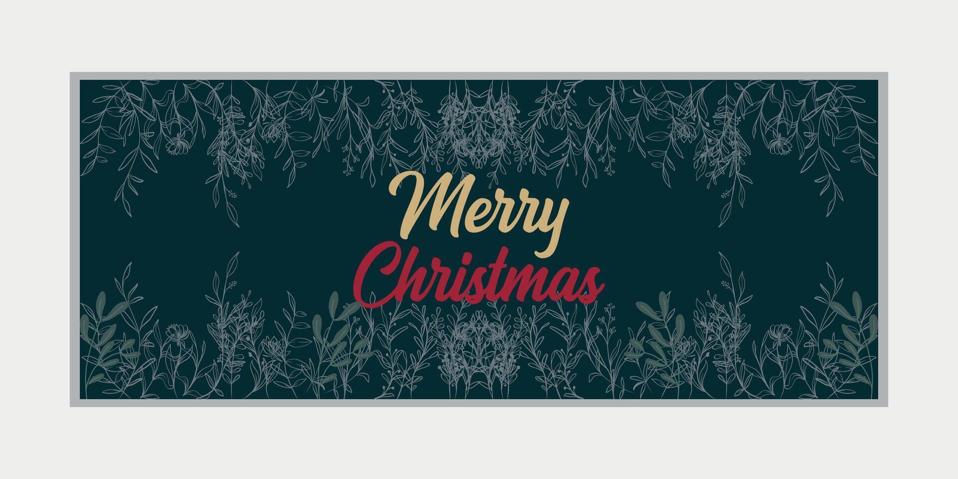 merry christmas banner set and happy new year banner, social media cover and web banner vector