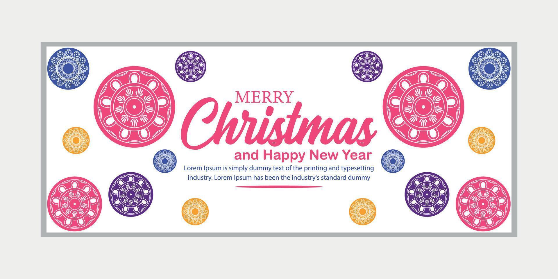 merry christmas banner set and happy new year banner, social media cover and web banner,Merry Christmas design for greeting card, vector