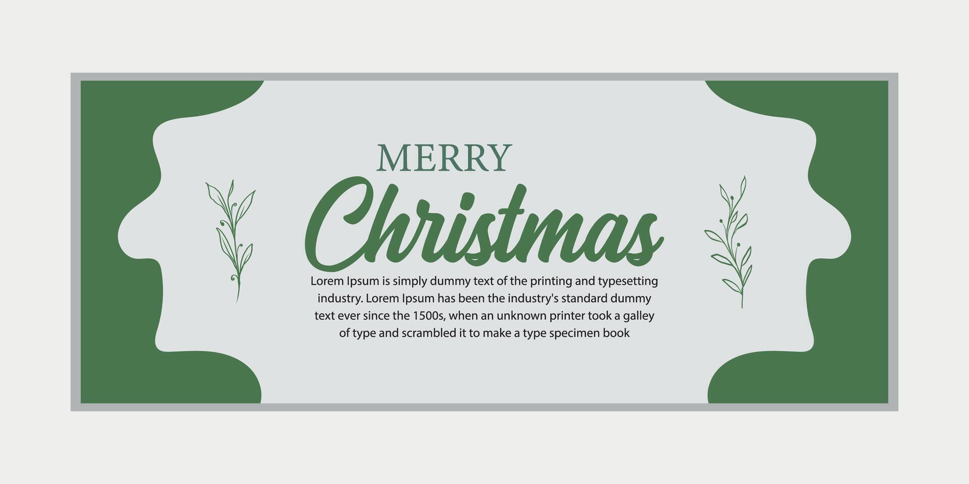 merry christmas banner set and happy new year banner, social media cover and web banner,Merry Christmas design for greeting card, vector