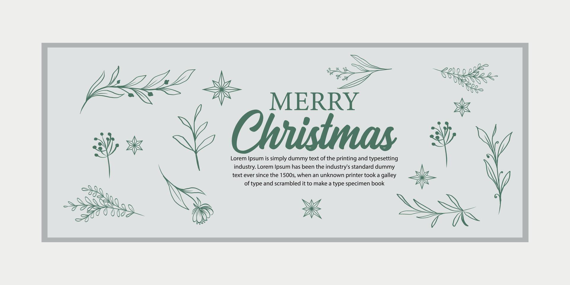 merry christmas banner set and happy new year banner, social media cover and web banner,Merry Christmas design for greeting card, vector