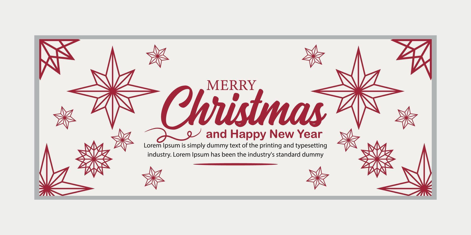 merry christmas banner set and happy new year banner, social media cover and web banner,Merry Christmas design for greeting card, vector