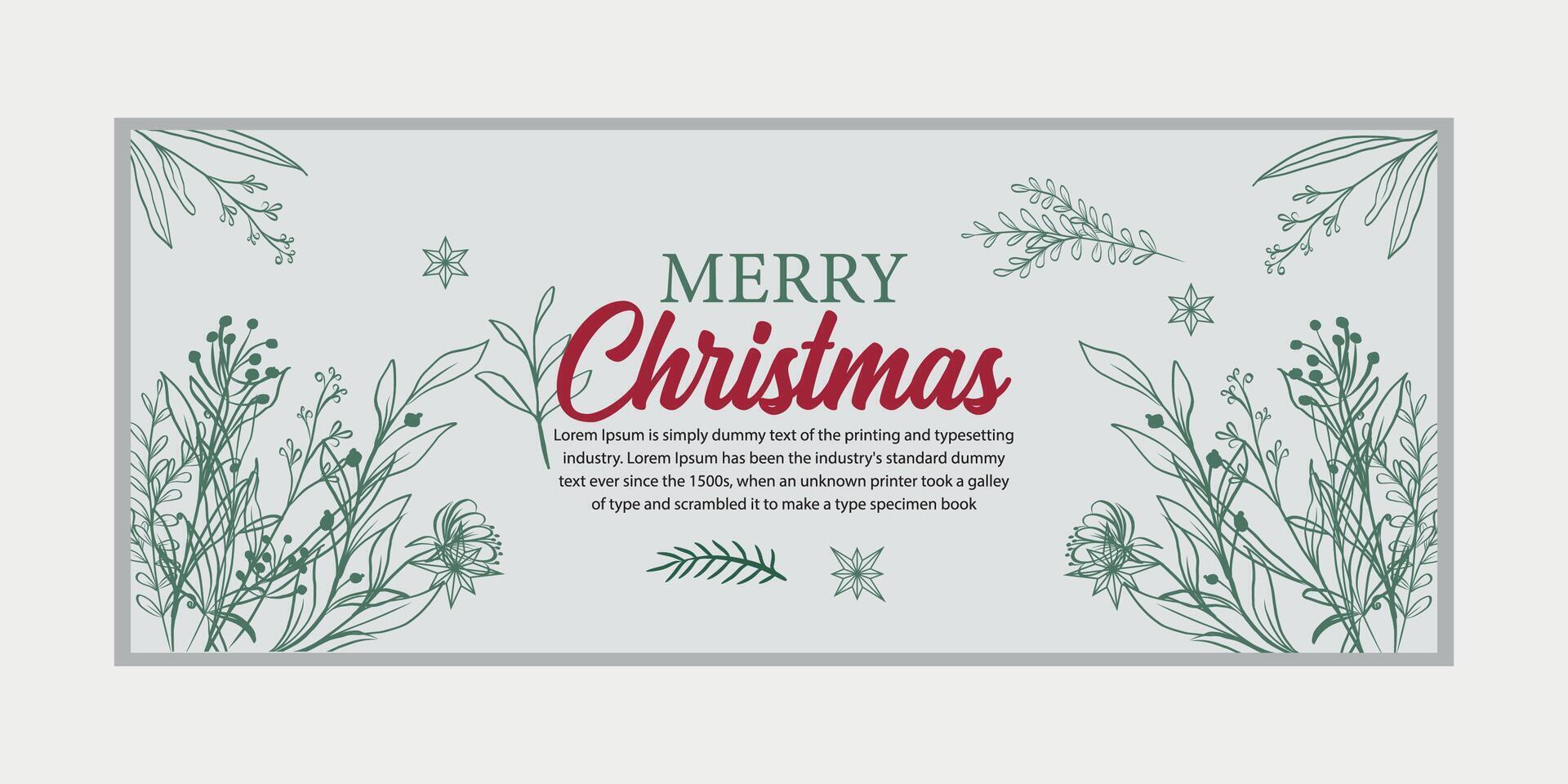 merry christmas banner set and happy new year banner, social media cover and web banner,Merry Christmas design for greeting card, vector