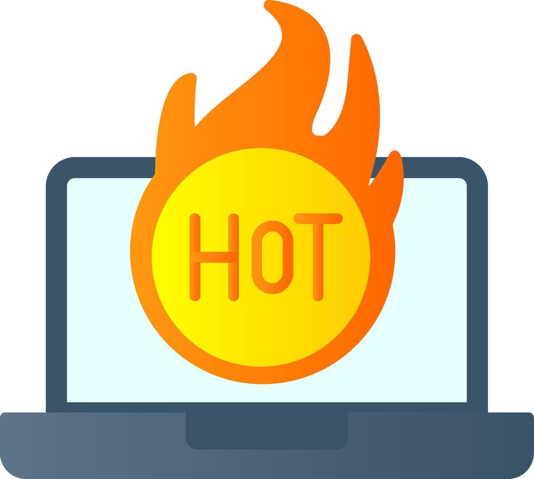 Hot Flat Gradient  Icon vector